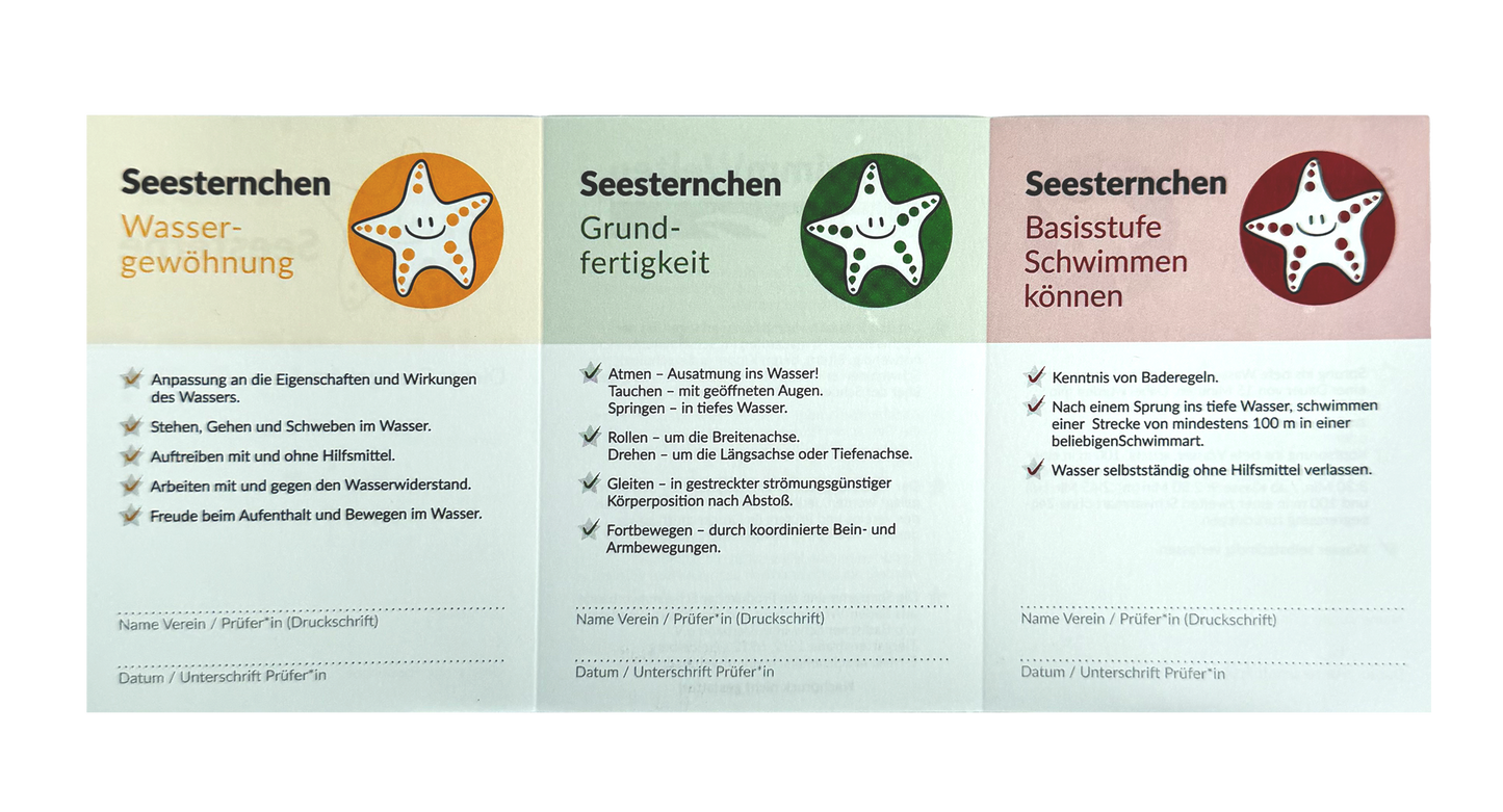 Aufbügel-Stoffabzeichen Easy-on Grün + Ausweis Seesternchen